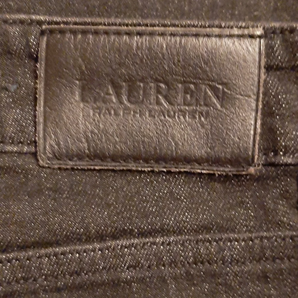 Lauren by Ralph Lauren Black Denim Straight Leg Jeans Size 6 Classic Normcore